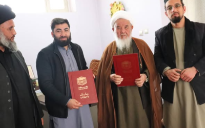 امضای تفاهم نامه همکاری میان ریاست شورای علمای اهل تشیع ولایت بلخ و پوهنتون راه سعادت